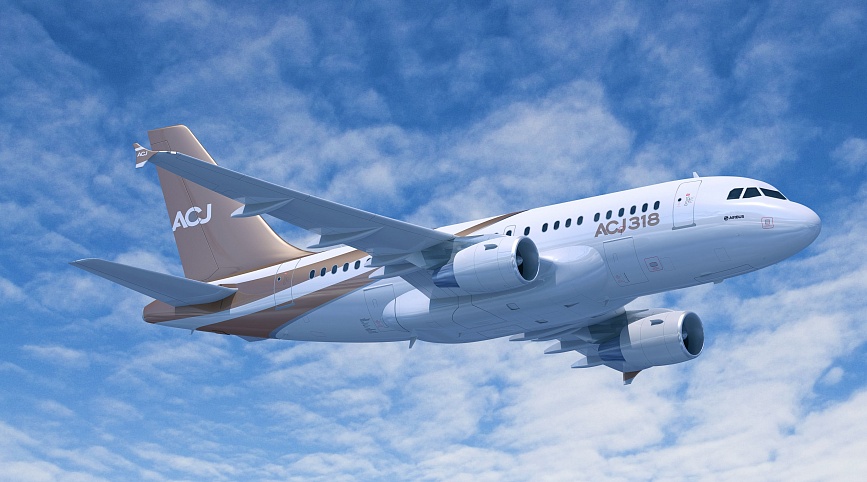 volo privato sull'Airbus 318 CJ
